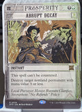 Abrupt Decay