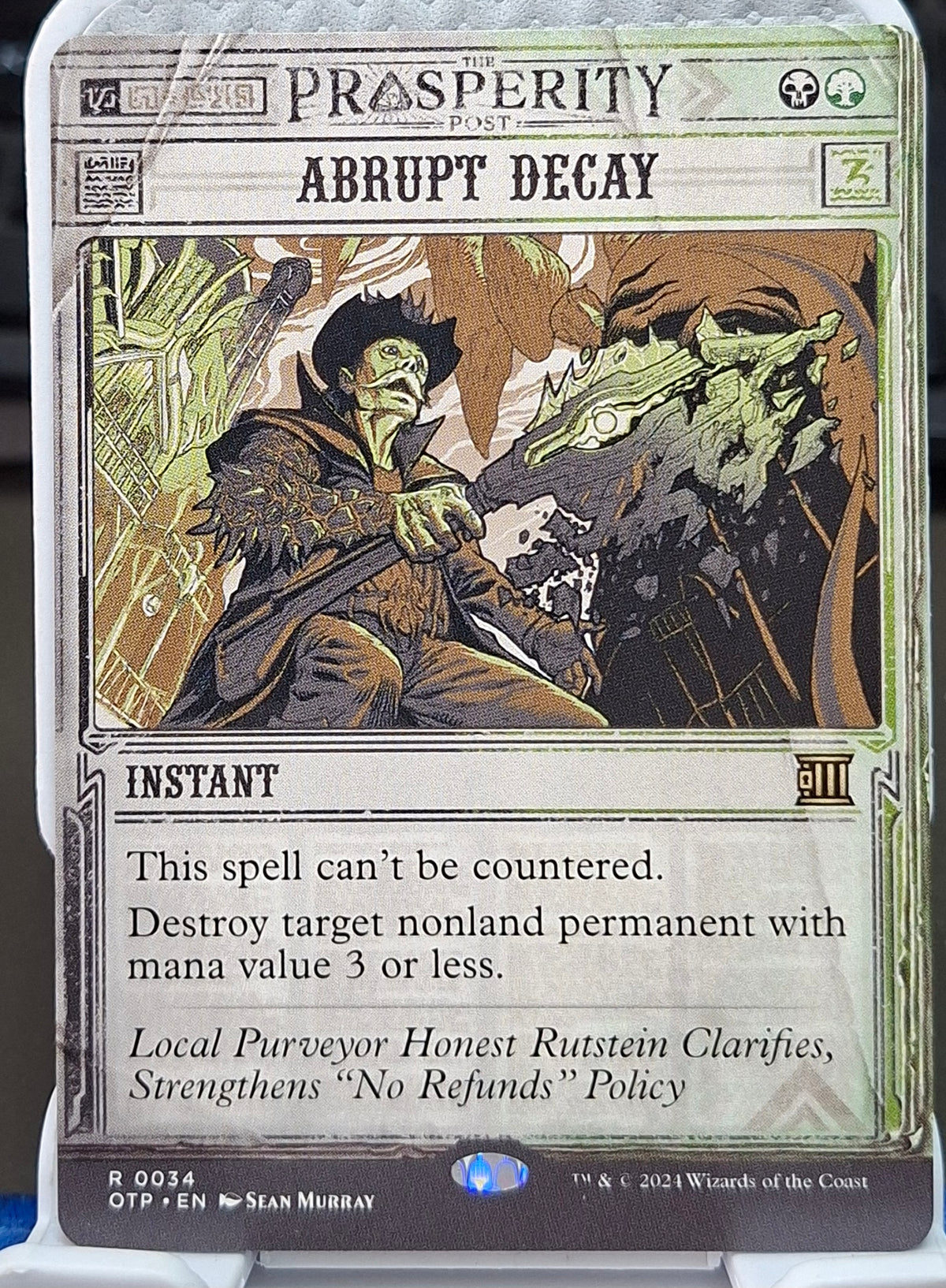 Abrupt Decay